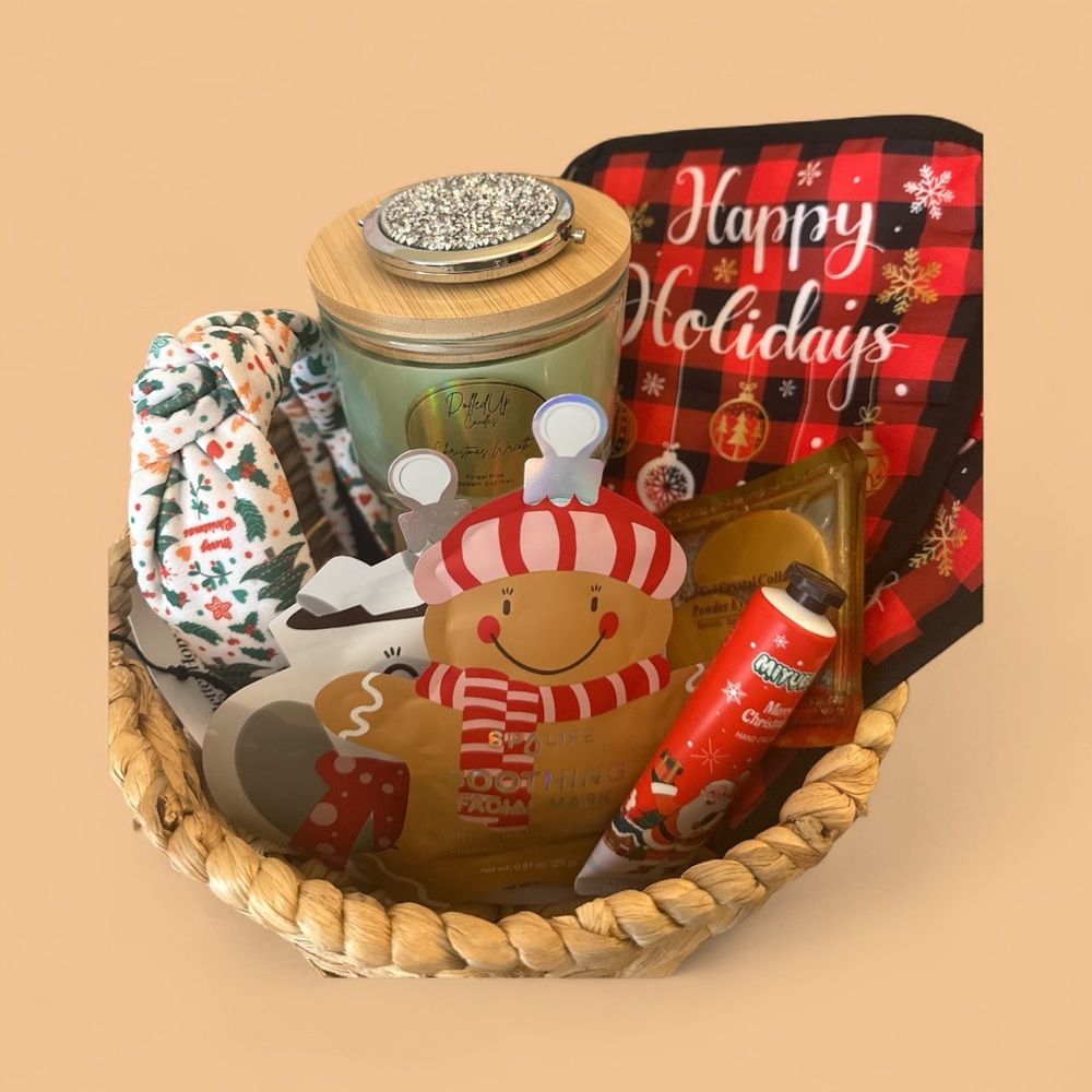 Festive Christmas Gift Set | Holiday Candle, Skincare, Cozy Kitchen | Self Care - Picture 2 of 2